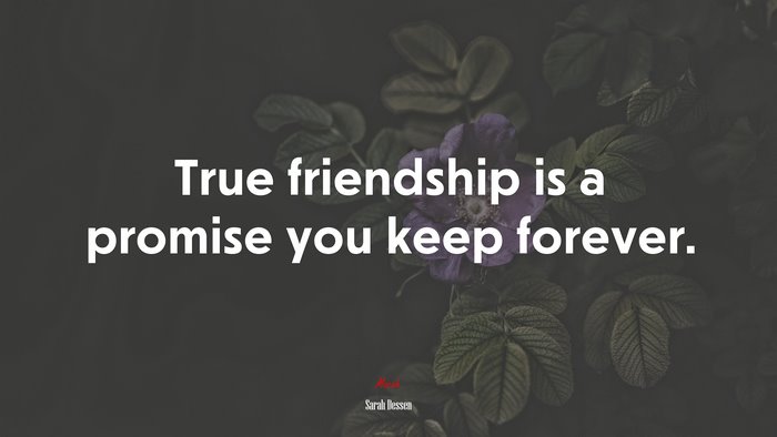 True friendship is a promise you keep forever. | Sarah Dessen quote