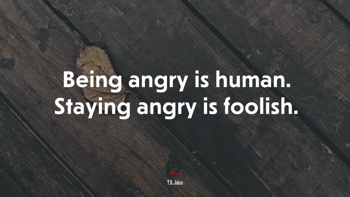 Being angry is human. Staying angry is foolish. | T.D. Jakes quote