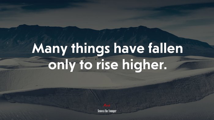 Many things have fallen only to rise higher. | Seneca the Younger quote