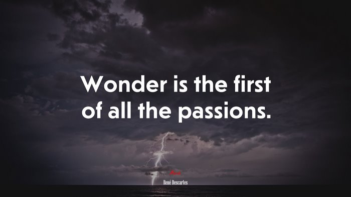 Wonder is the first of all the passions. | René Descartes quote