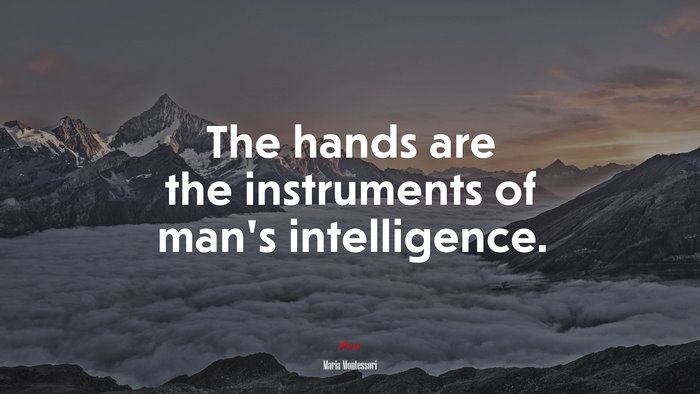 The hands are the instruments of man’s intelligence. | Maria Montessori quote