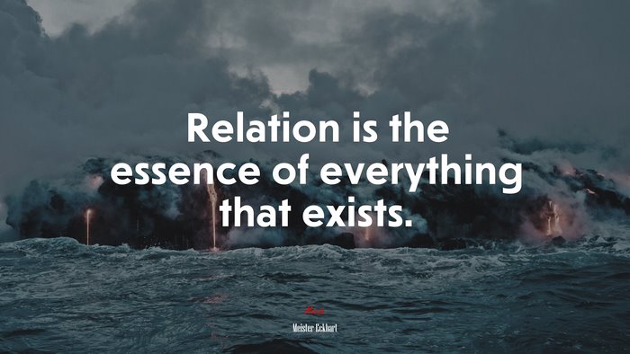 Relation is the essence of everything that exists. | Meister Eckhart quote