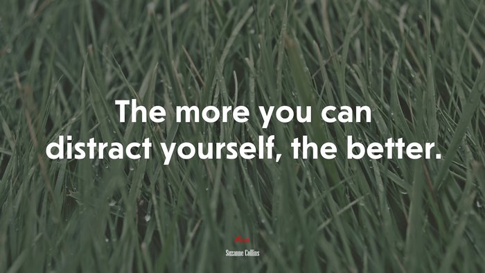 The more you can distract yourself, the better. | Suzanne Collins quote