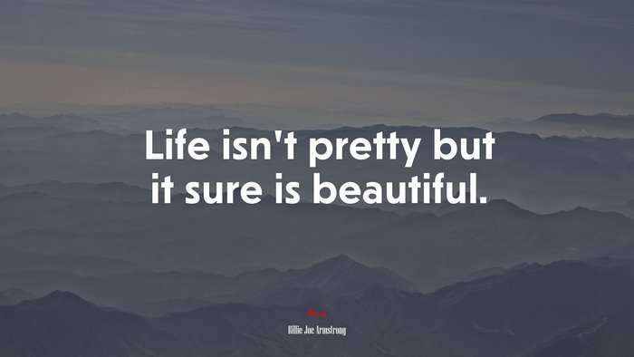 Life isn’t pretty but it sure is beautiful. | Billie Joe Armstrong quote