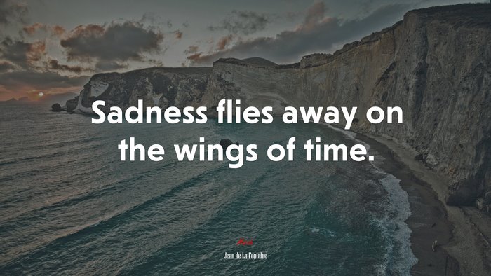 Sadness flies away on the wings of time. | Jean de La Fontaine quote