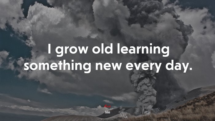I grow old learning something new every day. | Solon quote