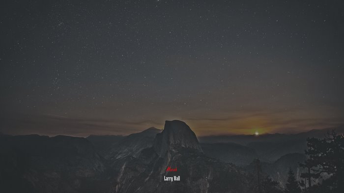 At many levels, Perl is a ‘diagonal’ language. | Larry Wall quote