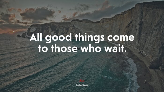 All good things come to those who wait. | Paullina Simons quote