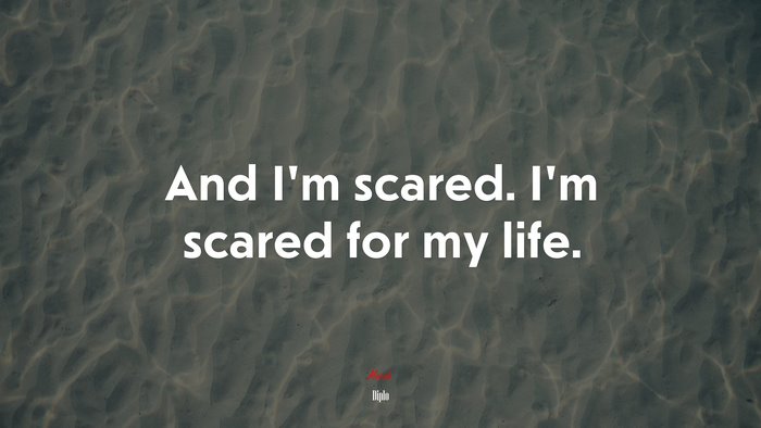 And I’m scared. I’m scared for my life. | Diplo quote