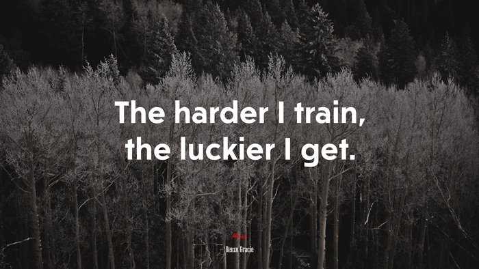 The harder I train, the luckier I get. | Renzo Gracie quote