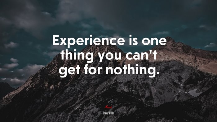 Experience is one thing you can’t get for nothing. | Oscar Wilde quote