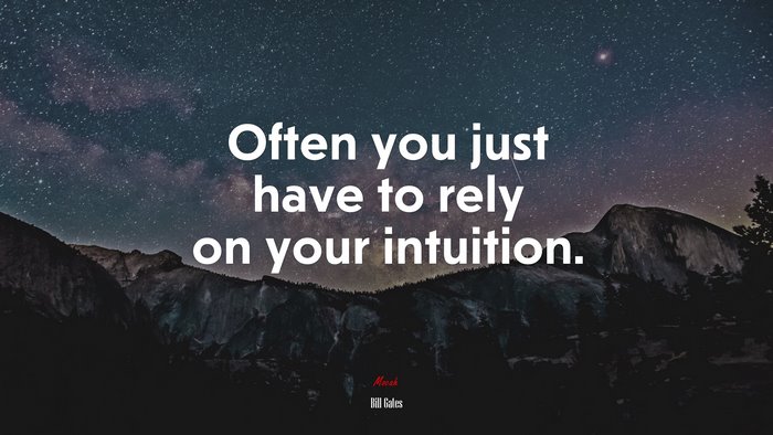 Often you just have to rely on your intuition. | Bill Gates quote