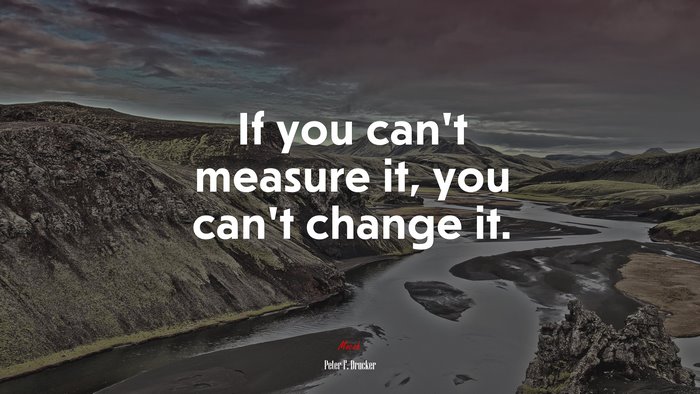 If you can’t measure it, you can’t change it. | Peter F. Drucker quote