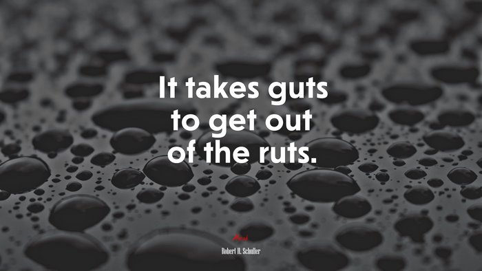 It takes guts to get out of the ruts. | Robert H. Schuller quote
