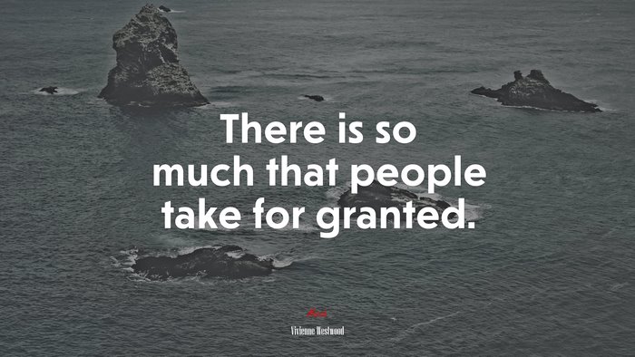 There is so much that people take for granted. | Vivienne Westwood quote