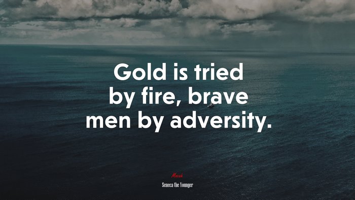 Gold is tried by fire, brave men by adversity. | Seneca the Younger quote