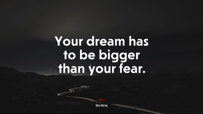 Your dream has to be bigger than your fear. | Steve Harvey quote
