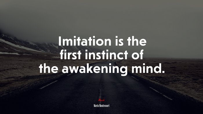 Imitation is the first instinct of the awakening mind. | Maria Montessori quote
