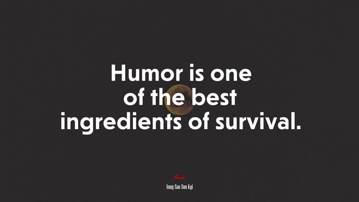 Humor is one of the best ingredients of survival. | Aung San Suu Kyi quote