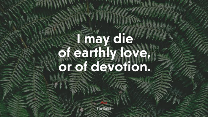 I may die of earthly love, or of devotion. | Arthur Rimbaud quote