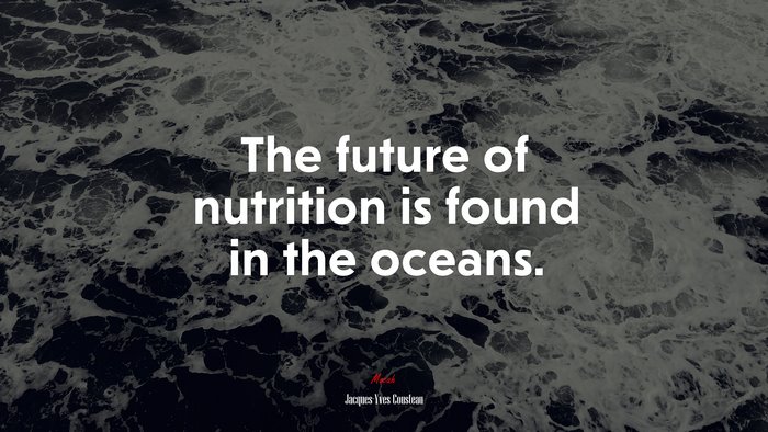 The future of nutrition is found in the oceans. | Jacques-Yves Cousteau quote