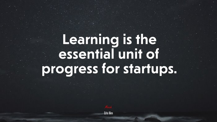 Learning is the essential unit of progress for startups. | Eric Ries quote