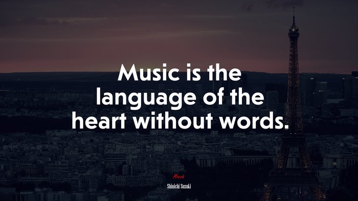 Music is the language of the heart without words. | Shinichi Suzuki quote