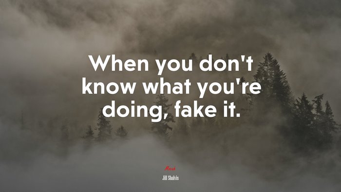 When you don’t know what you’re doing, fake it. | Jill Shalvis quote