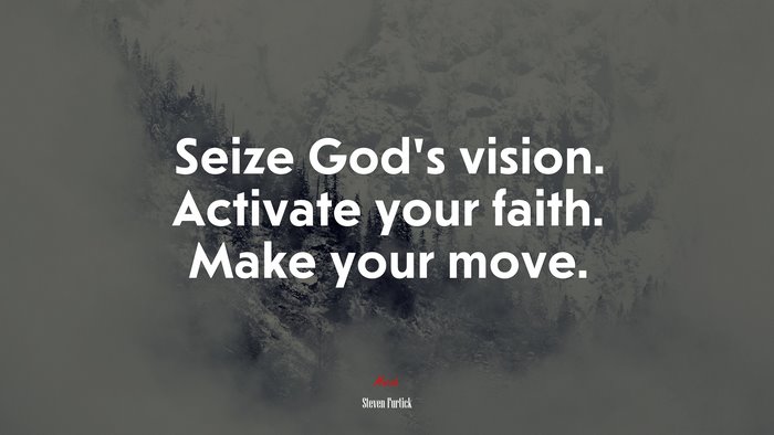 Seize God’s vision. Activate your faith. Make your move. | Steven Furtick quote