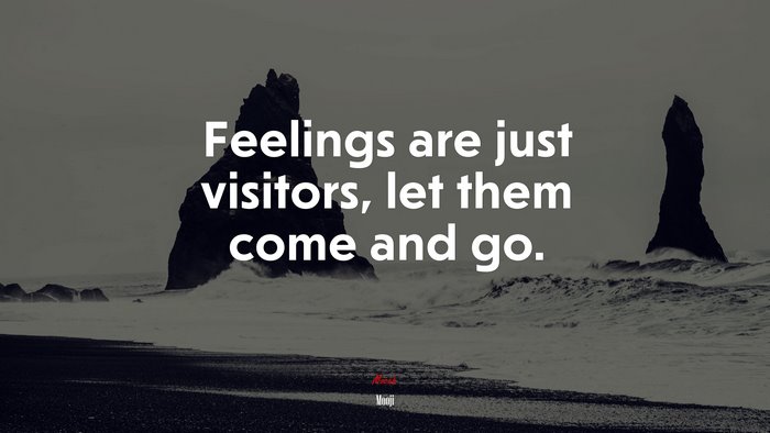 Feelings are just visitors, let them come and go. | Mooji quote