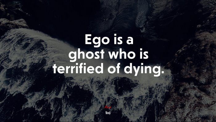 Ego is a ghost who is terrified of dying. | Mooji quote