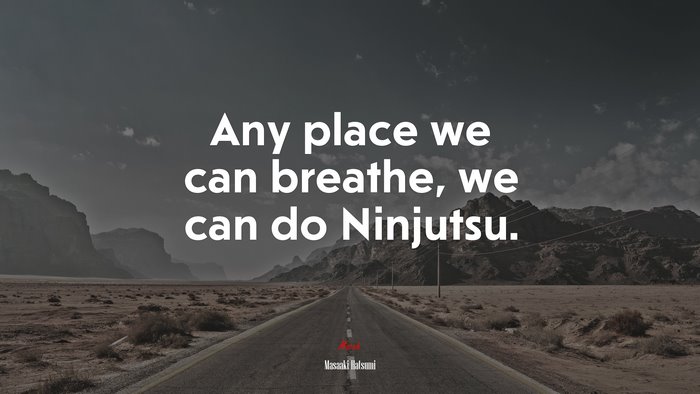 Any place we can breathe, we can do Ninjutsu. | Masaaki Hatsumi quote