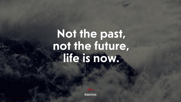 Not the past, not the future, life is now. | Rickson Gracie quote