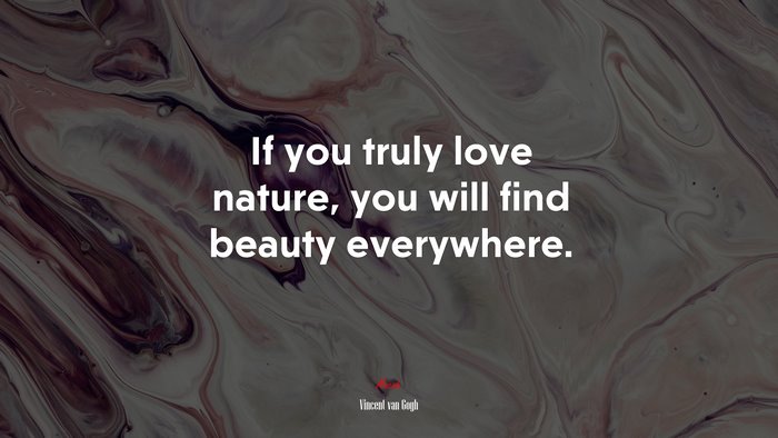 If you truly love nature, you will find beauty everywhere. | Vincent van Gogh quote