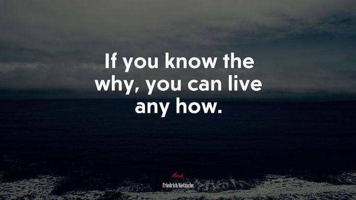 If you know the why, you can live any how. | Friedrich Nietzsche quote