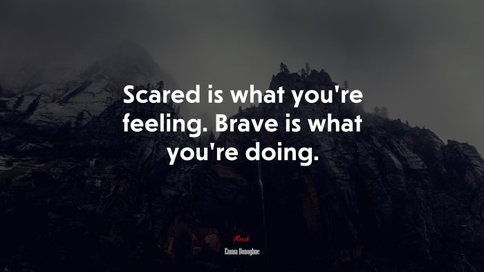 Scared is what you’re feeling. Brave is what you’re doing. | Emma Donoghue quote