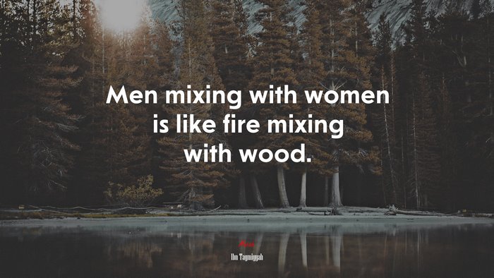 Men mixing with women is like fire mixing with wood. | Ibn Taymiyyah quote