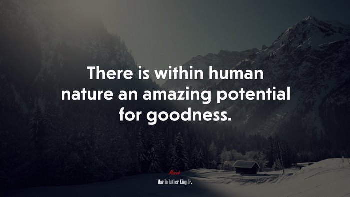 There is within human nature an amazing potential for goodness. | Martin Luther King Jr. quote