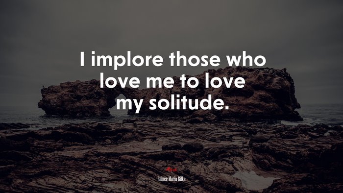 I implore those who love me to love my solitude. | Rainer Maria Rilke quote