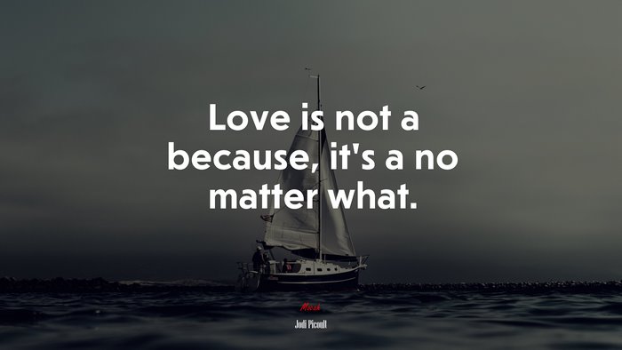 Love is not a because, it’s a no matter what. | Jodi Picoult quote
