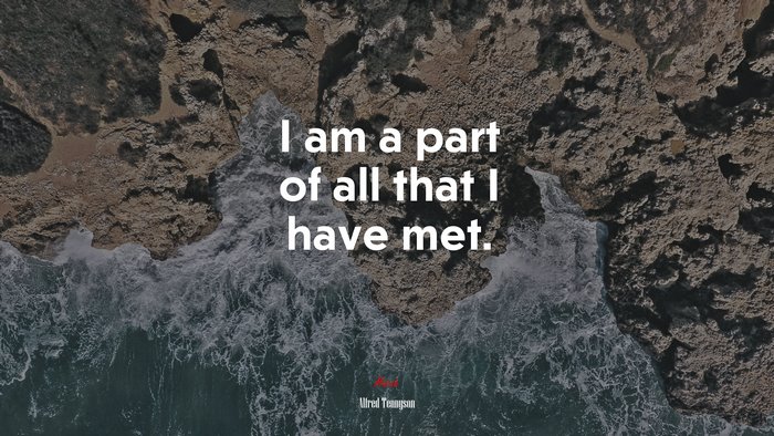 I am a part of all that I have met. | Alfred Tennyson quote