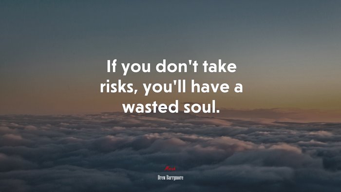 If you don’t take risks, you’ll have a wasted soul. | Drew Barrymore quote