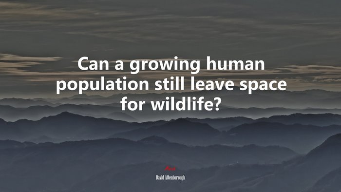 Can a growing human population still leave space for wildlife? | David Attenborough quote