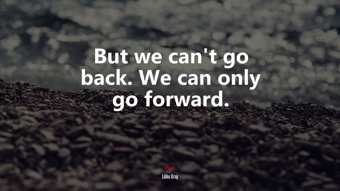 But we can’t go back. We can only go forward. | Libba Bray quote