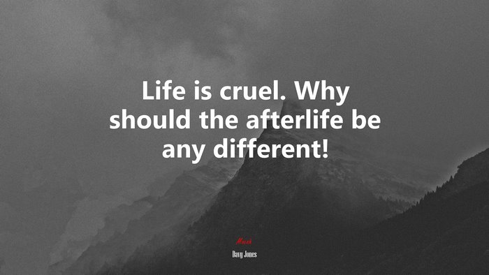 Life is cruel. Why should the afterlife be any different! | Davy Jones quote