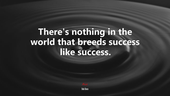 There’s nothing in the world that breeds success like success. | Bob Ross quote