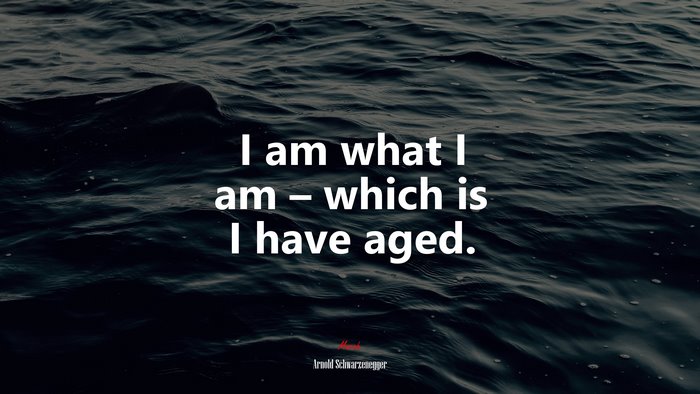 I am what I am – which is I have aged. | Arnold Schwarzenegger quote