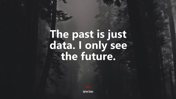 The past is just data. I only see the future. | Ayrton Senna quote