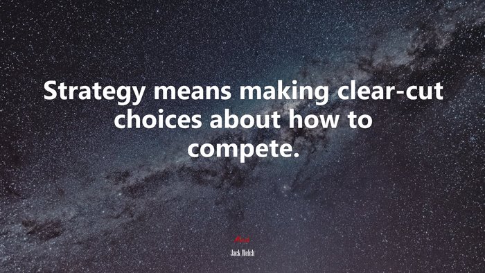 Strategy means making clear-cut choices about how to compete. | Jack Welch quote