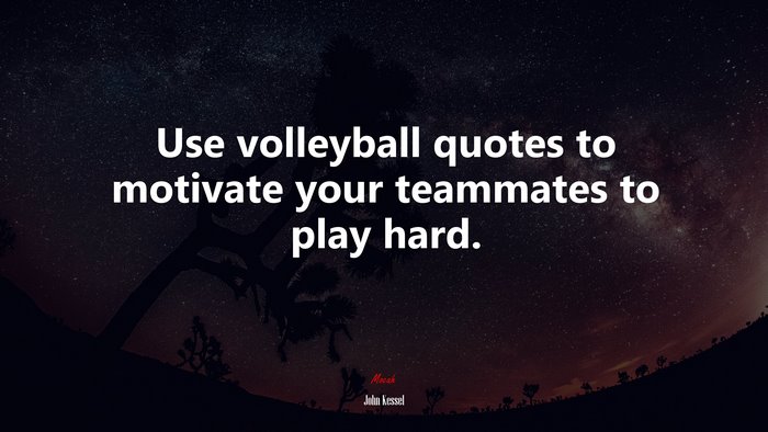 Use volleyball quotes to motivate your teammates to play hard. | John Kessel quote